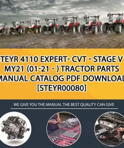 Steyr 4110 Expert- Cvt - Stage V - My21 (01-21 - ) Tractor Parts Manual Catalog PDF Download