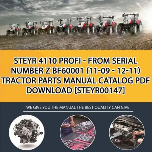 Steyr 4110 Profi - From Serial Number Z Bf60001 (11-09 - 12-11) Tractor Parts Manual Catalog PDF Download