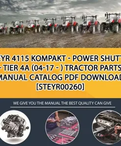 Steyr 4115 Kompakt - Power Shuttle - Tier 4A (04-17 - ) Tractor Parts Manual Catalog PDF Download