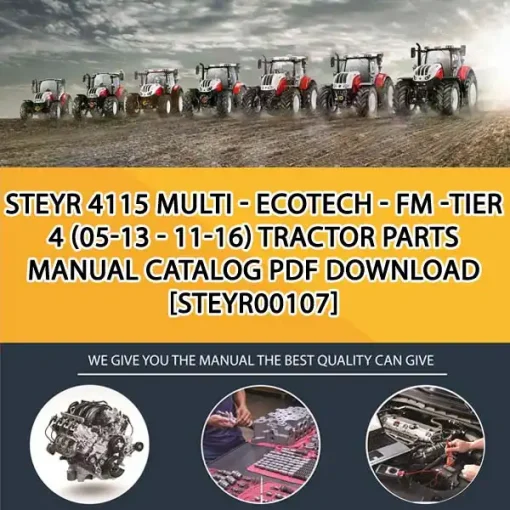 Steyr 4115 Multi - Ecotech - Fm -Tier 4 (05-13 - 11-16) Tractor Parts Manual Catalog PDF Download