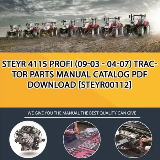 Steyr 4115 Profi (09-03 - 04-07) Tractor Parts Manual Catalog PDF Download