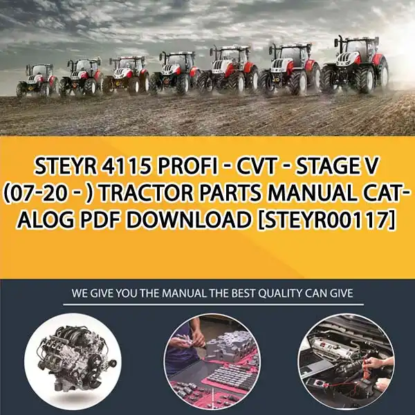 Steyr 4115 Profi - Cvt - Stage V (07-20 - ) Tractor Parts Manual Catalog PDF Download