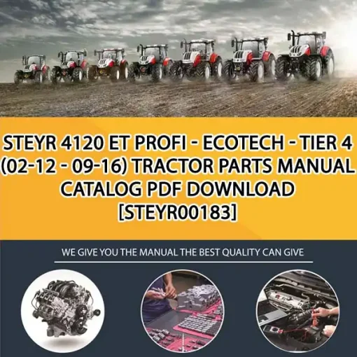 Steyr 4120 Et Profi - Ecotech - Tier 4 (02-12 - 09-16) Tractor Parts Manual Catalog PDF Download