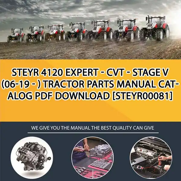 Steyr 4120 Expert - Cvt - Stage V (06-19 - ) Tractor Parts Manual Catalog PDF Download