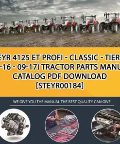Steyr 4125 Et Profi - Classic - Tier 4B (07-16 - 09-17) Tractor Parts Manual Catalog PDF Download