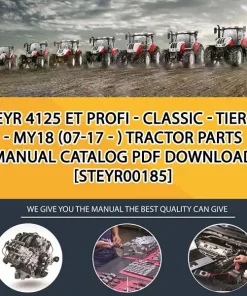 Steyr 4125 Et Profi - Classic - Tier 4B - My18 (07-17 - ) Tractor Parts Manual Catalog PDF Download