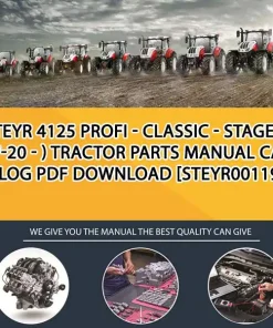 Steyr 4125 Profi - Classic - Stage V (07-20 - ) Tractor Parts Manual Catalog PDF Download