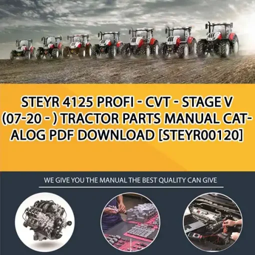 Steyr 4125 Profi - Cvt - Stage V (07-20 - ) Tractor Parts Manual Catalog PDF Download