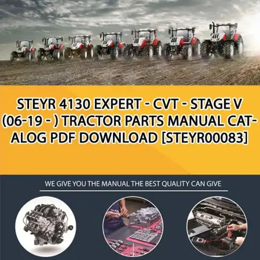 Steyr 4130 Expert - Cvt - Stage V (06-19 - ) Tractor Parts Manual Catalog PDF Download