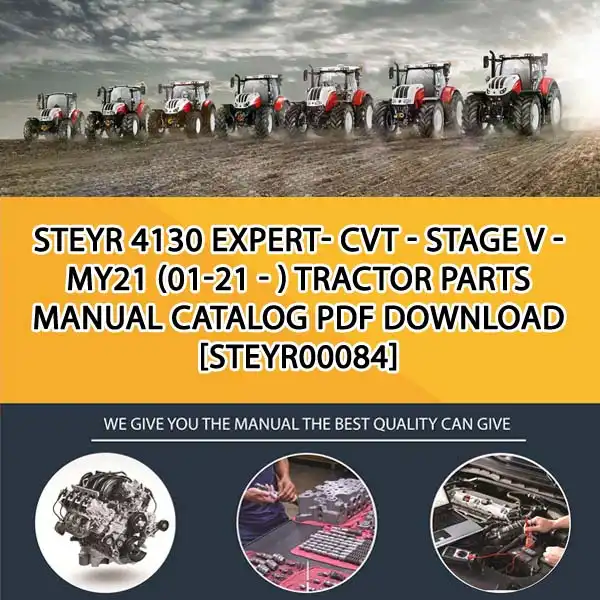 Steyr 4130 Expert- Cvt - Stage V - My21 (01-21 - ) Tractor Parts Manual Catalog PDF Download