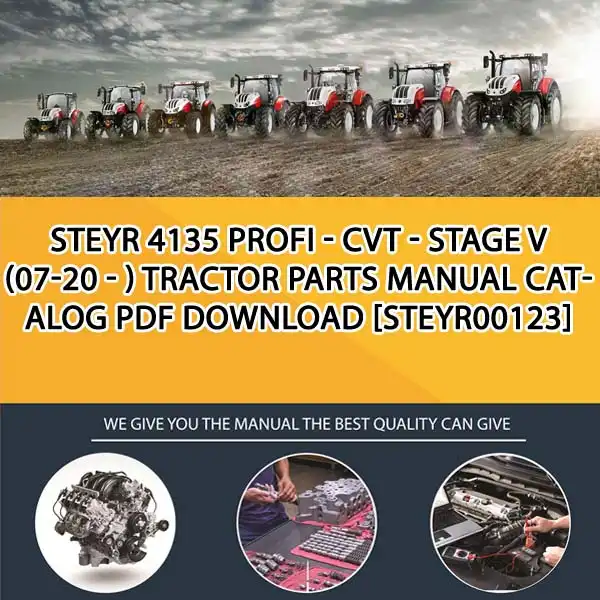 Steyr 4135 Profi - Cvt - Stage V (07-20 - ) Tractor Parts Manual Catalog PDF Download