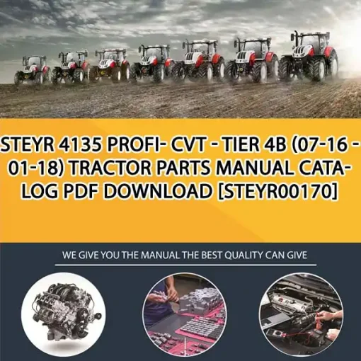 Steyr 4135 Profi- Cvt - Tier 4B (07-16 - 01-18) Tractor Parts Manual Catalog PDF Download