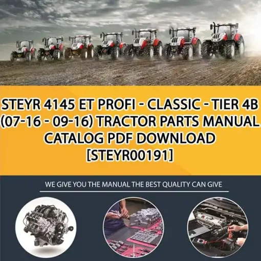 Steyr 4145 Et Profi - Classic - Tier 4B (07-16 - 09-16) Tractor Parts Manual Catalog PDF Download