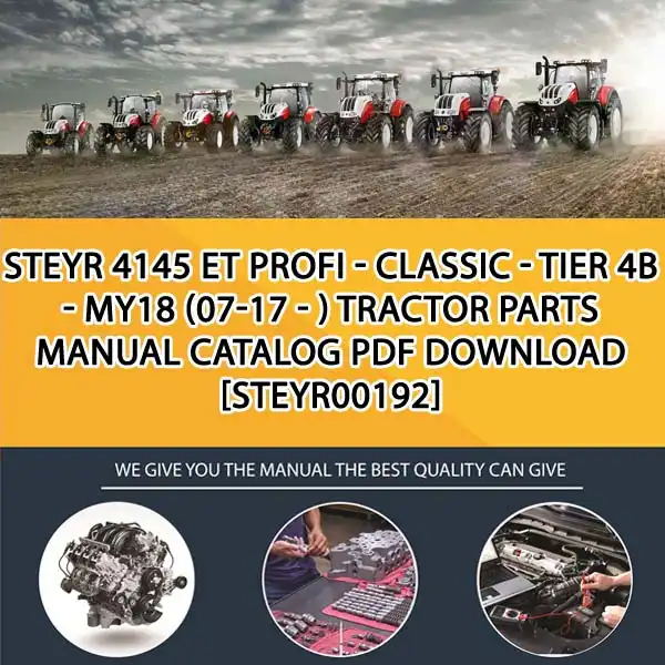 Steyr 4145 Et Profi - Classic - Tier 4B - My18 (07-17 - ) Tractor Parts Manual Catalog PDF Download