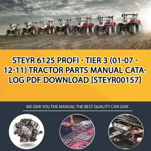 Steyr 6125 Profi - Tier 3 (01-07 - 12-11) Tractor Parts Manual Catalog PDF Download