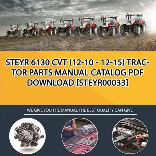 Steyr 6130 Cvt (12-10 - 12-15) Tractor Parts Manual Catalog PDF Download