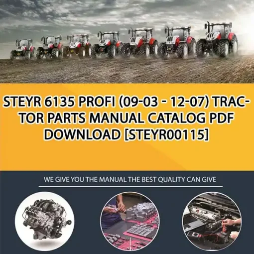 Steyr 6135 Profi (09-03 - 12-07) Tractor Parts Manual Catalog PDF Download