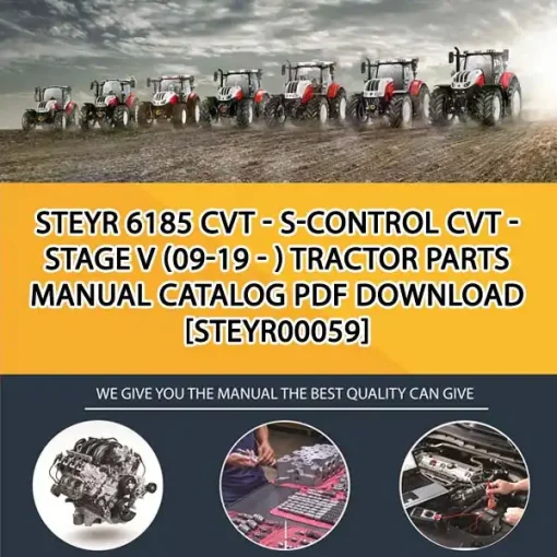 Steyr 6185 Cvt - S-Control Cvt - Stage V (09-19 - ) Tractor Parts Manual Catalog PDF Download