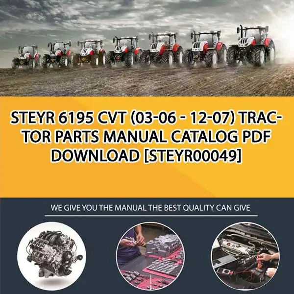 Steyr 6195 Cvt (03-06 - 12-07) Tractor Parts Manual Catalog PDF Download