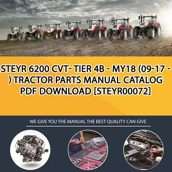 Steyr 6200 Cvt- Tier 4B - My18 (09-17 - ) Tractor Parts Manual Catalog PDF Download