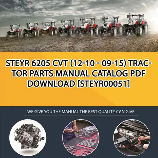 Steyr 6205 Cvt (12-10 - 09-15) Tractor Parts Manual Catalog PDF Download