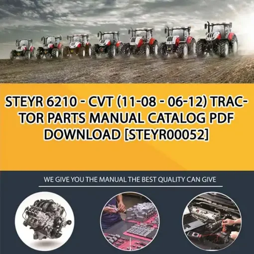 Steyr 6210 - Cvt (11-08 - 06-12) Tractor Parts Manual Catalog PDF Download