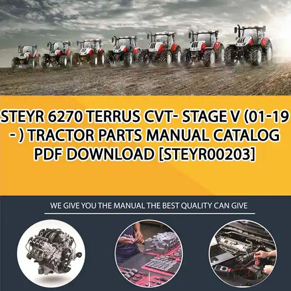 Steyr 6270 Terrus Cvt- Stage V (01-19 - ) Tractor Parts Manual Catalog PDF Download