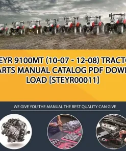 Steyr 9100Mt (10-07 - 12-08) Tractor Parts Manual Catalog PDF Download