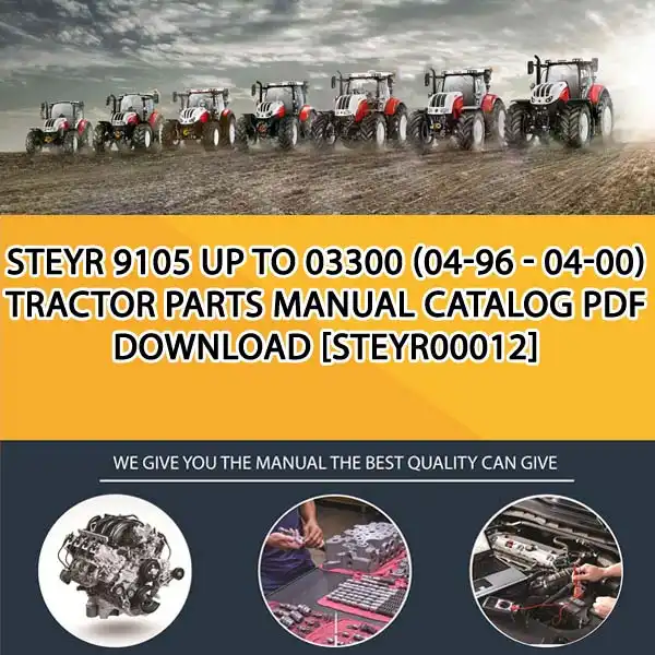 Steyr 9105 Up To 03300 (04-96 - 04-00) Tractor Parts Manual Catalog PDF Download