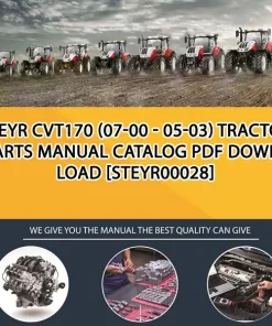 Steyr Cvt170 (07-00 - 05-03) Tractor Parts Manual Catalog PDF Download