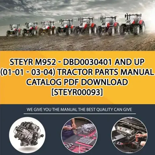 Steyr M952 - Dbd0030401 And Up (01-01 - 03-04) Tractor Parts Manual Catalog PDF Download
