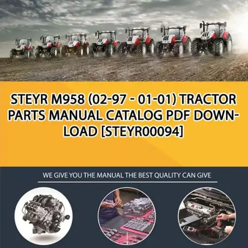 Steyr M958 (02-97 - 01-01) Tractor Parts Manual Catalog PDF Download