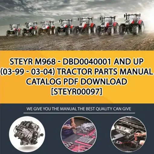 Steyr M968 - Dbd0040001 And Up (03-99 - 03-04) Tractor Parts Manual Catalog PDF Download
