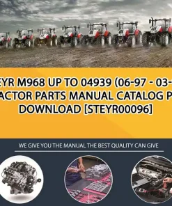 Steyr M968 Up To 04939 (06-97 - 03-99) Tractor Parts Manual Catalog PDF Download