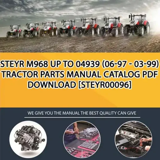 Steyr M968 Up To 04939 (06-97 - 03-99) Tractor Parts Manual Catalog PDF Download