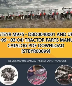 Steyr M975 - Dbd0040001 And Up (03-99 - 03-04) Tractor Parts Manual Catalog PDF Download