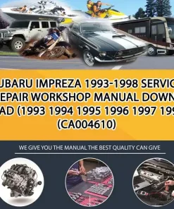 Subaru Impreza 1993-1998 Service Repair Workshop Manual Download (1993 1994 1995 1996 1997 1998) (CA004610)