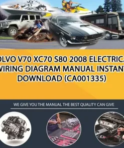 Volvo V70 Xc70 S80 2008 Electrical Wiring Diagram Manual Instant Download (CA001335)