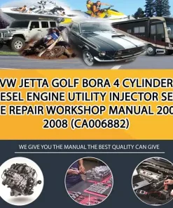 Vw Jetta Golf Bora 4 Cylinder Diesel Engine Utility Injector Service Repair Workshop Manual 2005-2008 (CA006882)