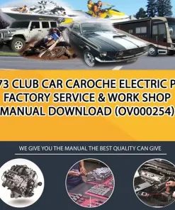 1973 Club Car Caroche Electric Pdf Factory Service & Work Shop Manual Download (OV000254)