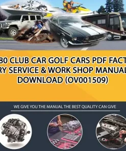 1980 Club Car Golf Cars Pdf Factory Service & Work Shop Manual Download (OV001509)