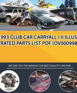 1993 Club Car Carryall I Ii Illustrated Parts List Pdf (OV000998)