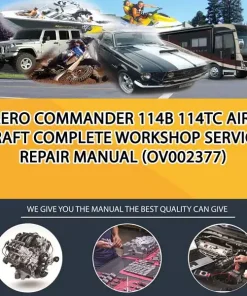 Aero Commander 114B 114Tc Aircraft Complete Workshop Service Repair Manual (OV002377)