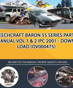 Beechcraft Baron 55 Series Parts Manual Vol 1 & 2 Ipc 2001 - Download (OV000475)