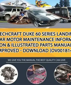 Beechcraft Duke 60 Series Landing Gear Motor Maintenance Information & Illustrated Parts Manual - Improved - Download (OV001814)