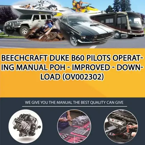 Beechcraft Duke B60 Pilots Operating Manual Poh - Improved - Download (OV002302)