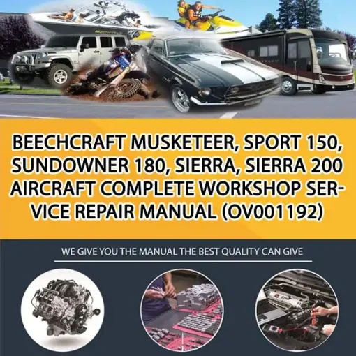 Beechcraft Musketeer, Sport 150, Sundowner 180, Sierra, Sierra 200 Aircraft Complete Workshop Service Repair Manual (OV001192)