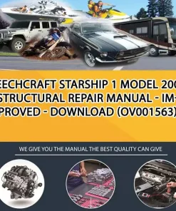 Beechcraft Starship 1 Model 2000 Structural Repair Manual - Improved - Download (OV001563)