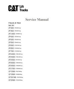 Caterpillar 2P6000, 2P-5500 6500 7000 Small Pneumatic 1-5 ton Forklift Repair Service Workshop Manual PDF Download