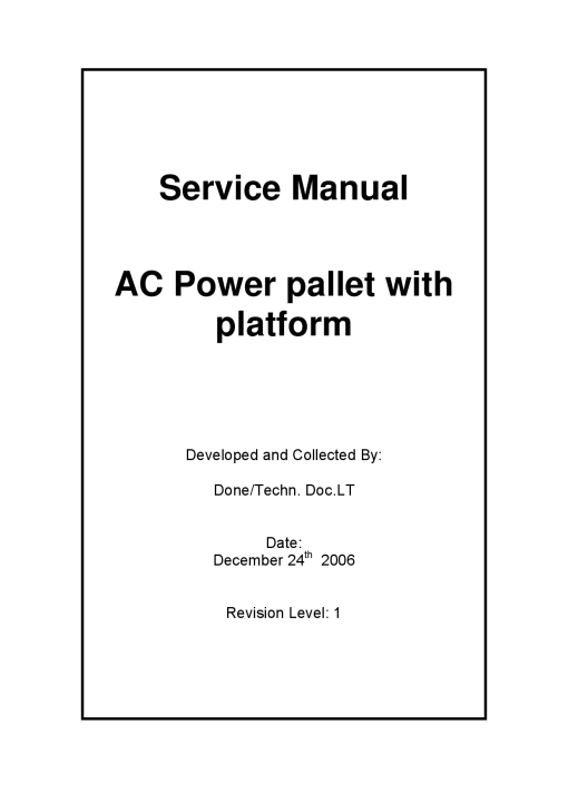 Caterpillar AC Pallet Truck with Platform Forklift Repair Service Workshop Manual PDF Download